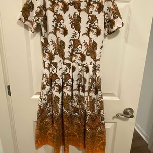 LuLaRoe Amelia Orange ombré paisley